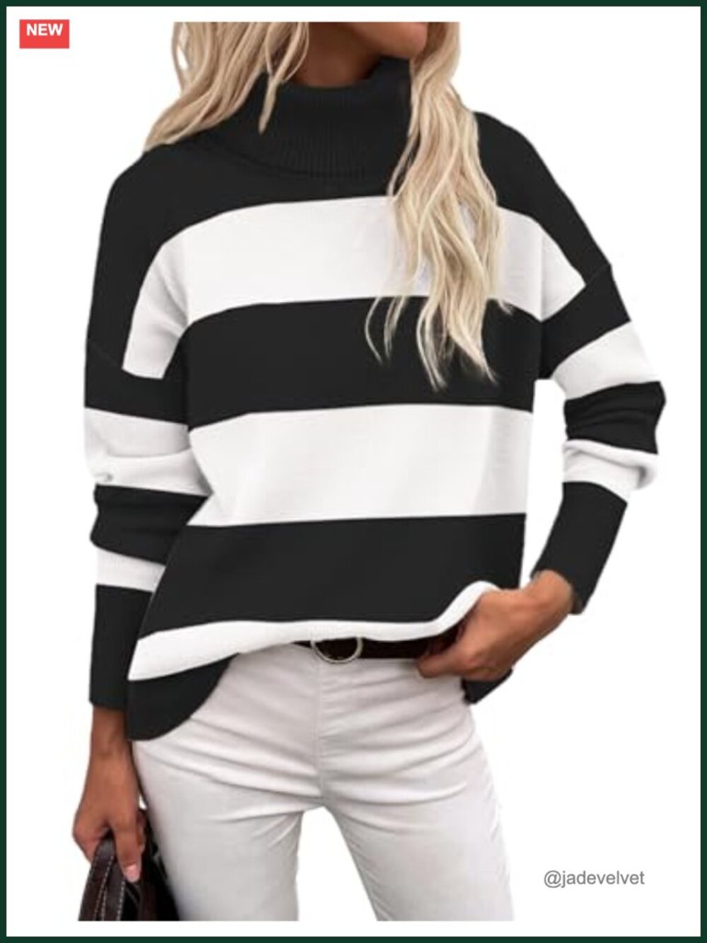 Women's Chunky Knit Turtleneck Sweater Oversized